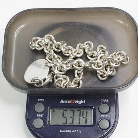 Return to Tiffany Sterling Silver Oval Tag Choker - Picture 6 of 6